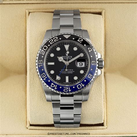 rolex gmt batman retail|used rolex batman for sale.